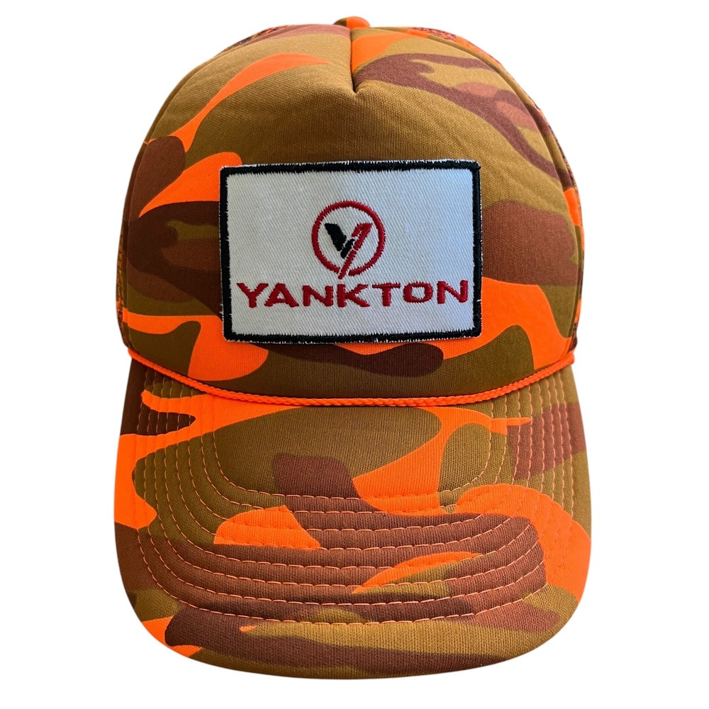 Cobra Yankton Camo Trucker Hat Orange Brown Mesh Snapback Hunting Cap